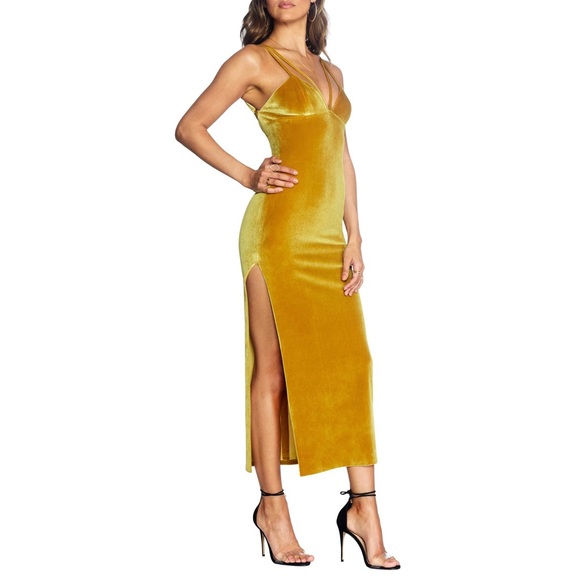 open lace back dress Siriana Gown – Dress the Population main image 1